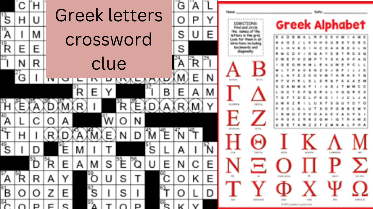 Greek letters crossword clue